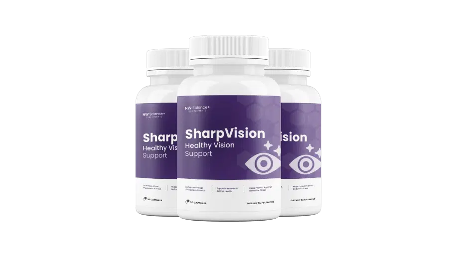 Three bottles of SharpVision