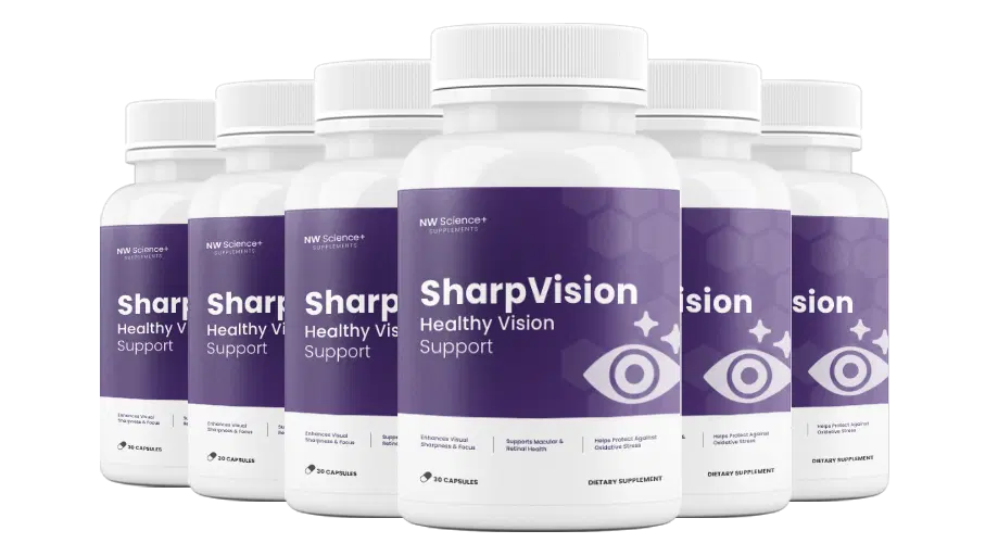 Six bottles of SharpVision